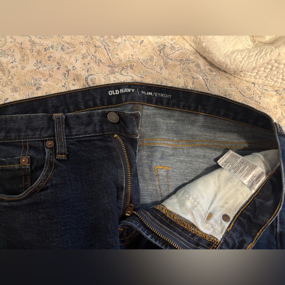 Old Navy Men's Slim Straight Jeans - Dark Blue